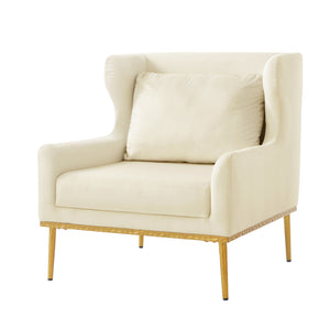 Elegant Curved Armrest Accent Armchair