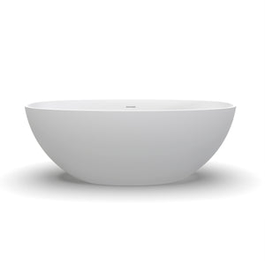 61 Inch Small Size Artificial Stone Solid Surface Freestanding Bathroom Bathtub