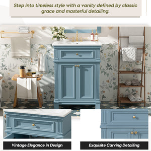 24'' Vintage Elegance Bathroom Cabinet