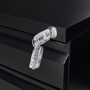 Contemporary 3 Drawer Mobile Filing Cabinet With Lock, Metal Office Storage For Legal / Letter Size