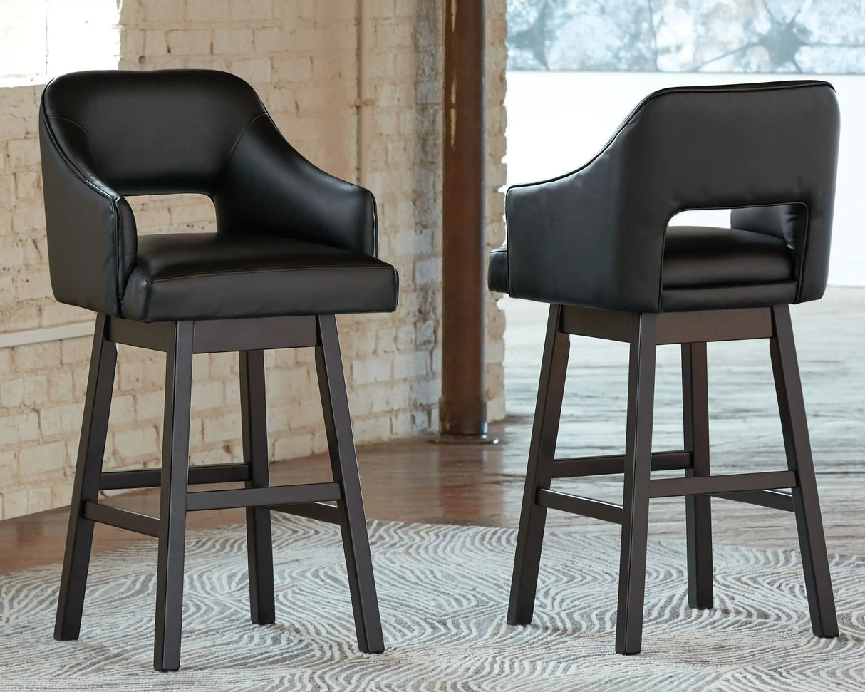 Tallenger - Upholstered Swivel Barstool (Set of 2) - Best Buy Furniture