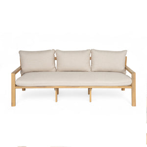 Outdoor Acacia Wood Woven Sofa With Cushions