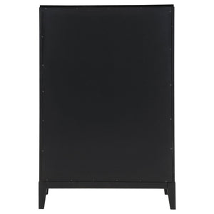Mason - 5 Drawer Chest With Fluted Design - Black