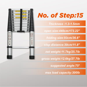 Telescoping Ladder 14.5FT