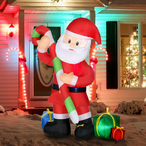 HOMCOM 6ft Christmas Inflatables Outdoor Decorations