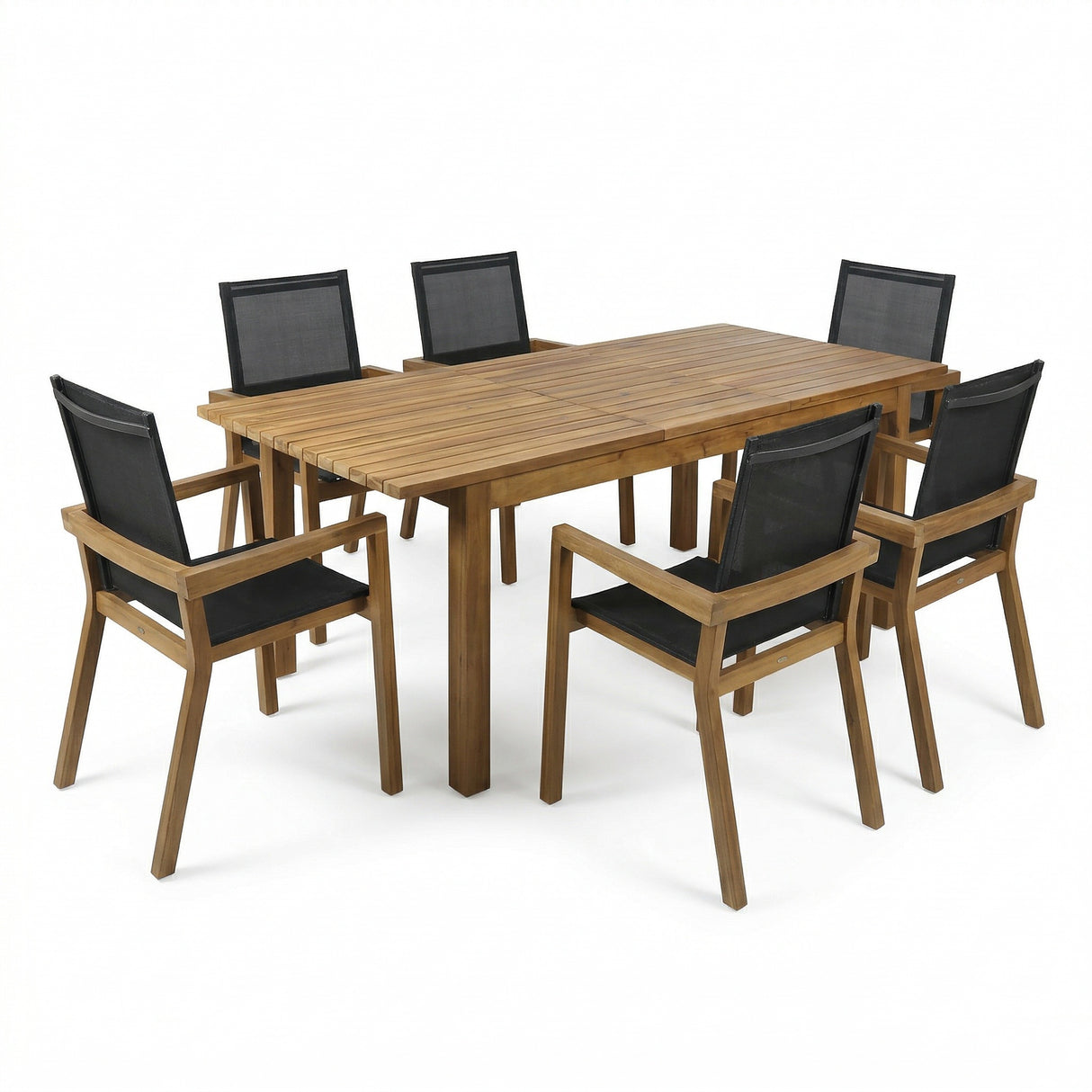 7-Piece Acacia Wood Outdoor Dining Set