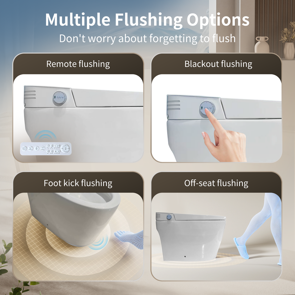 Tankless Smart Toilet With Bidet Built In