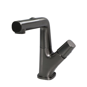 Pull Down Bathroom Sink Faucet With 3 Water Modes And Stainless Steel Construction - Gunmetal Black