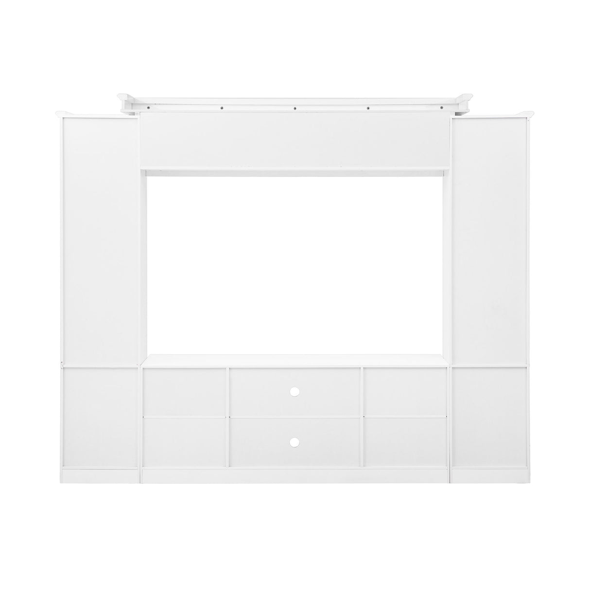 All-In-One TV Stand With Bookcase For TVs Up To 65"