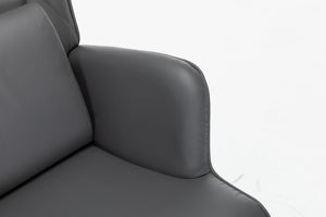 Rocking Accent Chair With Lumbar Pillow And Ottoman