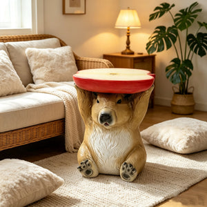14" Capybara Holding Apple Slice Stool