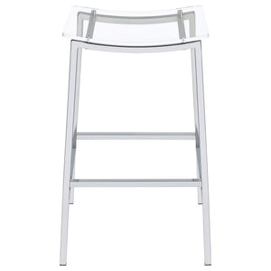 Staten - Backless Bar Stool (Set of 2) - Chrome