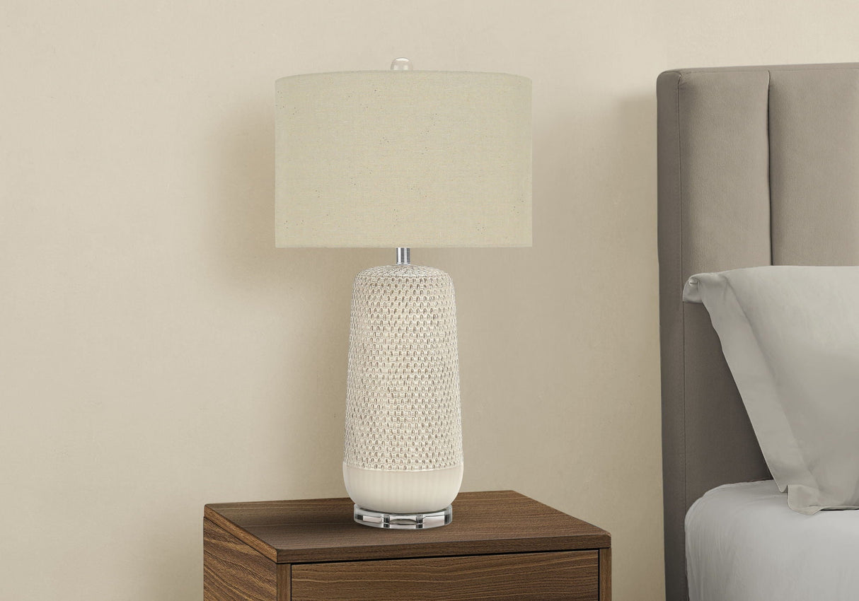 Contemporary Lighting, Table Lamp, Ceramic, Resin - Cream - Best Buy Furniture