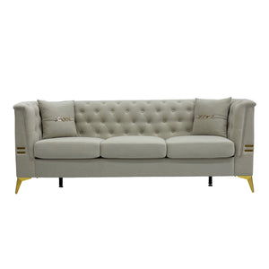 FX-P83-2PC Modern Velvet Upholstered Sofa Set of 2