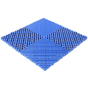 Interlocking Plastic Garage Floor Tiles, 15.6-Inch, Set of 25, Blue