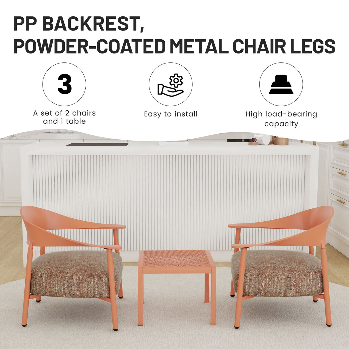 Furniture Set With Seat Cushions, Sturdy And Durable