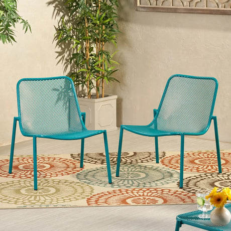 Outdoor Iron Chair With Mesh Design - Best Buy Furniture