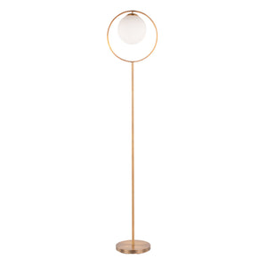 Moon - Contemporary Floor Lamp - Gold / Frosted