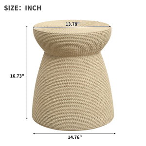 Simulated Rattan MGO Side Table – Versatile Indoor & Outdoor Accent