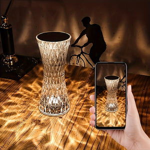 Touch Control Crystal Lamp – Rechargeable LED Night Light for Bedroom or Gifts