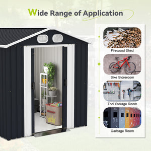 Campcraft 8x6 FT Outdoor Metal Storage Shed
