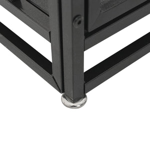 Extra Large Heavy Duty Dog Crate With Removable Pans For Dogs - Black