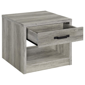 Nuberg - 2 Piece And End Table Set With Storage Drawers - Gray