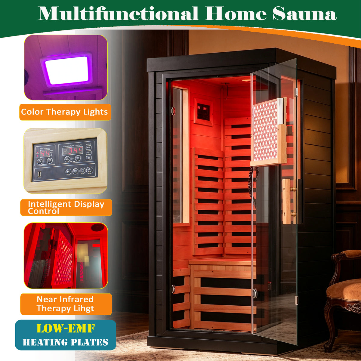 One-Two Person Far Infrared Sauna