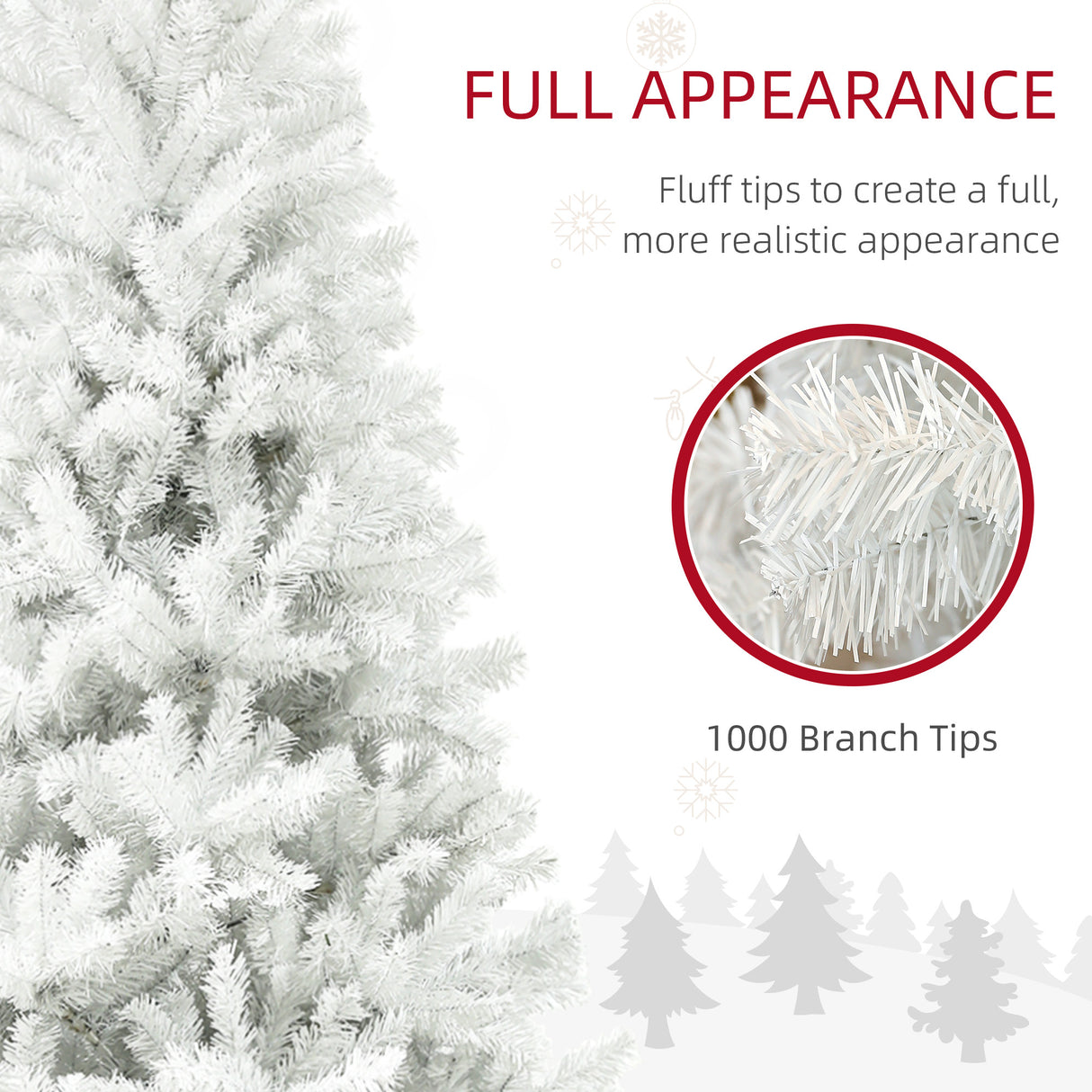 HOMCOM 6ft Tall Artificial Christmas Tree