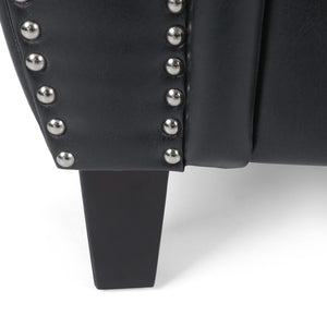 Contemporary Club Chair With Nailhead Trim And Rolled Armrests