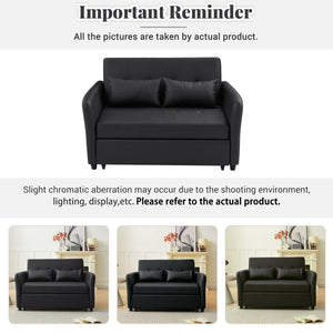 Convertible Sleeper Sofa Bed With 3 USB Ports