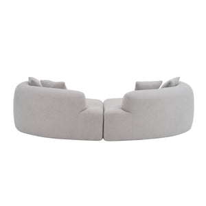 Curved 4 Seater Full Compression Sponge Sofa
