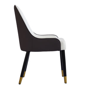 Modern Sponge-Filled Dining Chair, Solid Wood Metal Legs, Suitable For Restaurants, Living Rooms And Rooms (Set of 2)