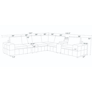 Large - Arm Upholstery Modular Sectional With Custom Configuration - Olive Green
