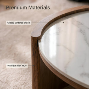 Modern Round Sintered Stone Coffee Table