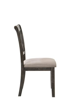 Claudia II - Weathered Side Chair (Set of 2) - Beige / Gray - Best Buy Furniture