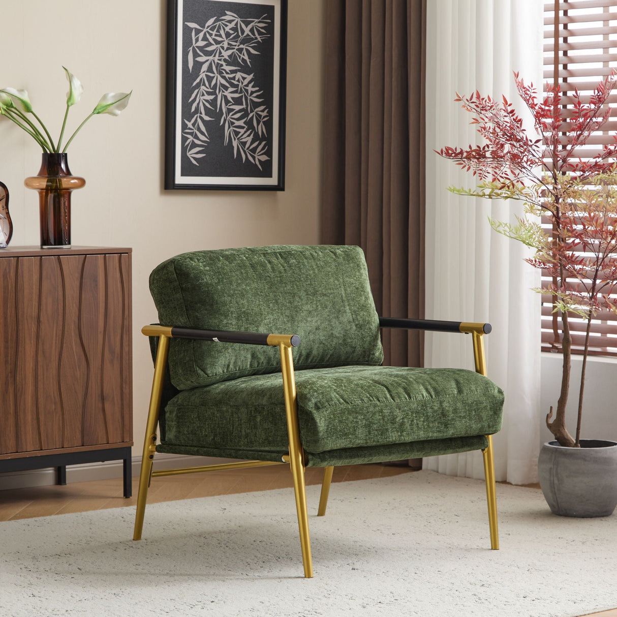 Modern Accent Chair With Plush Cushions, Cozy Seating - Best Buy Furniture