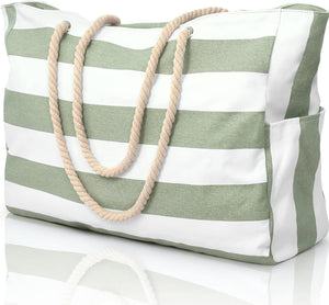 Waterproof Oversized Beach Tote Bag 20L Sandproof Zip Travel Carryall
