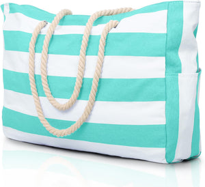 Waterproof Oversized Beach Tote Bag 20L Sandproof Zip Travel Carryall