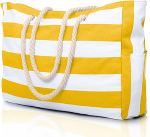 Waterproof Oversized Beach Tote Bag 20L Sandproof Zip Travel Carryall