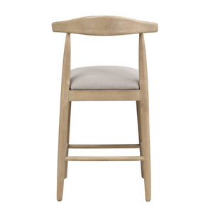 Counter Stool in Pebble Fabric (Set of 2)