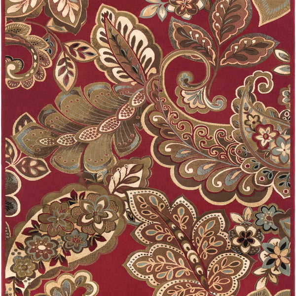 Beedeville Red Floral Rug