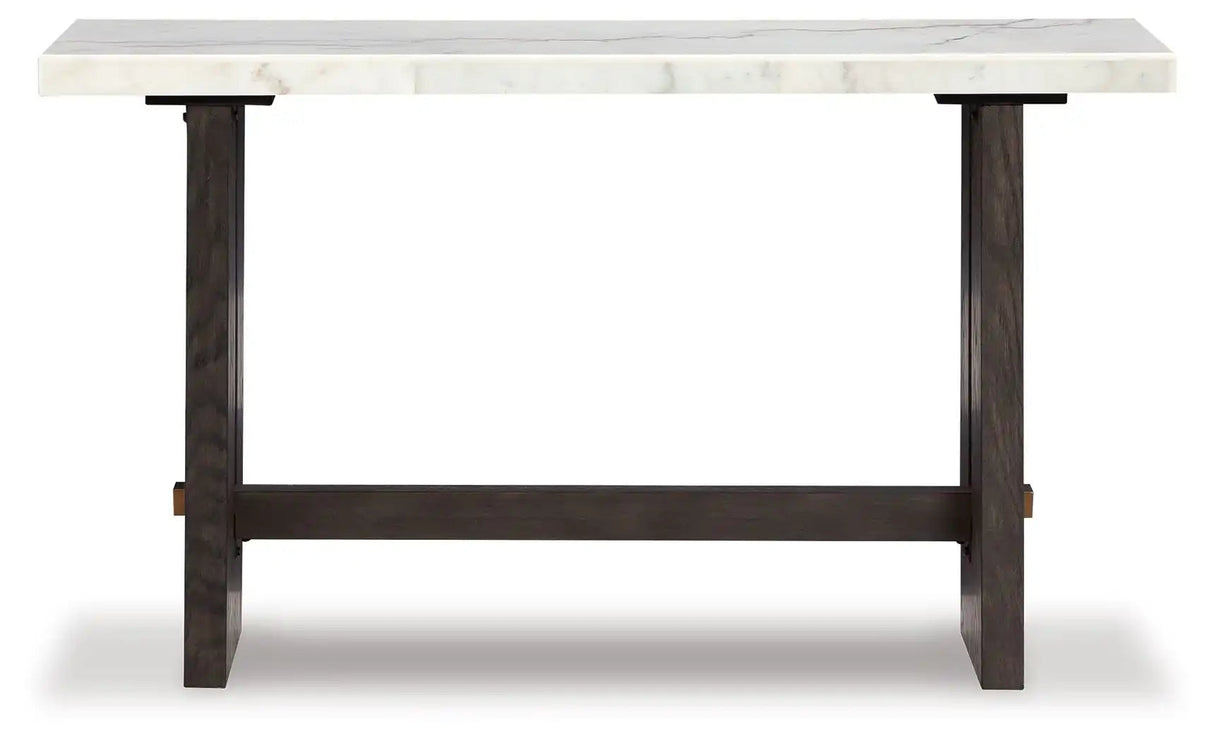 Burkhaus - Sofa Table - White / Dark Brown - Best Buy Furniture