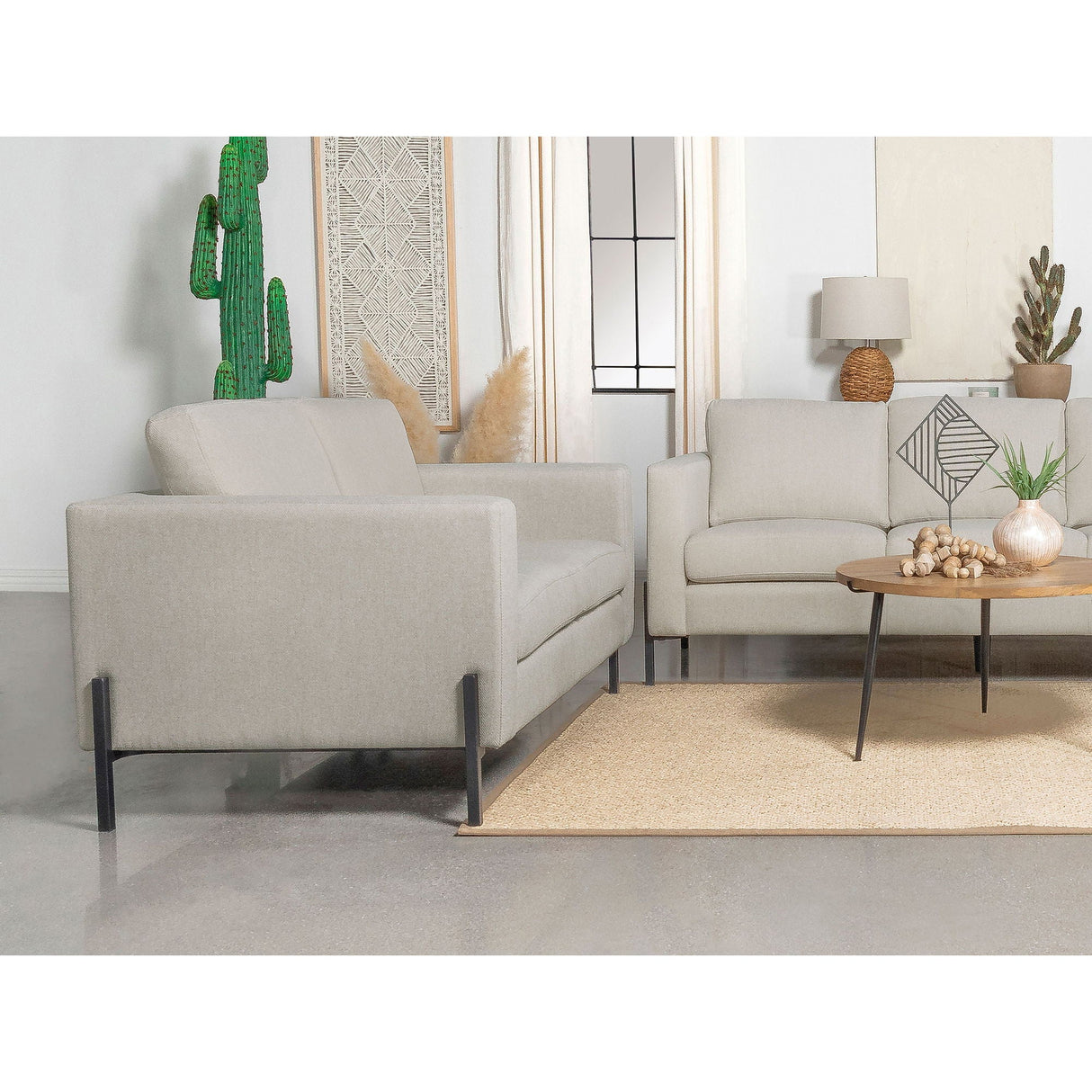 Dulcie - Loose Back Loveseat - Oatmeal