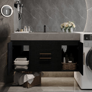 39.4 Inches Single Contemporary Floating Bathroom Vanity