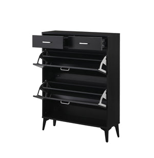 Large Size Shoe Cabinet - Freestanding Tipping Bucket Organizer