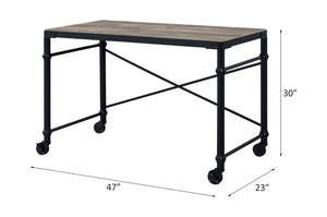 Oklarth - Rustic Writing Desk - Black / Oak - Best Buy Furniture