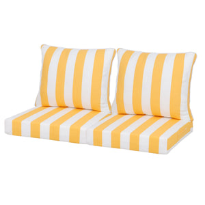 BEI YOU 24x24 Inch Outdoor Deep Seat Cushion Set with Waterproof Backing