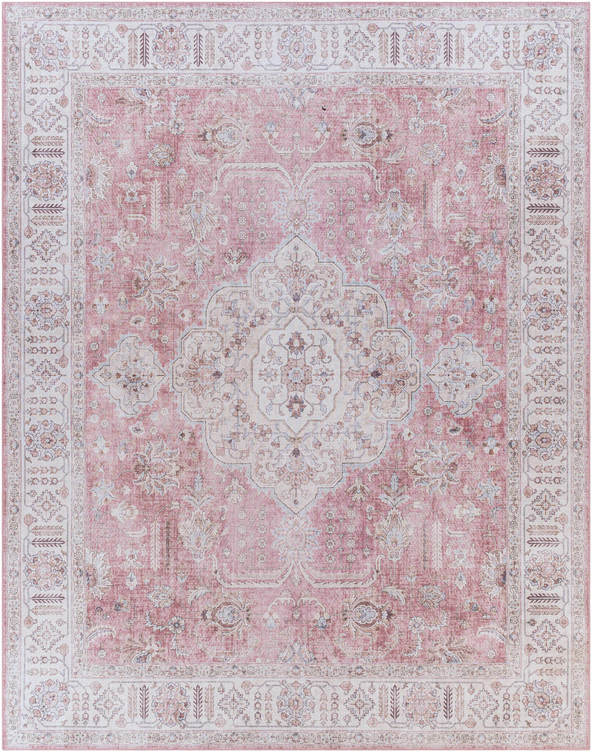 Bergman Distressed Red Area Rug