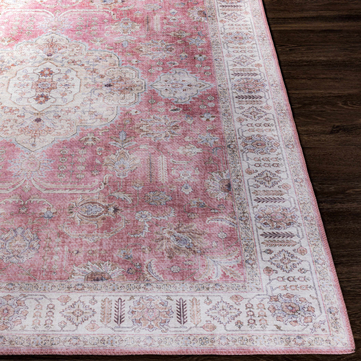 Bergman Distressed Red Area Rug
